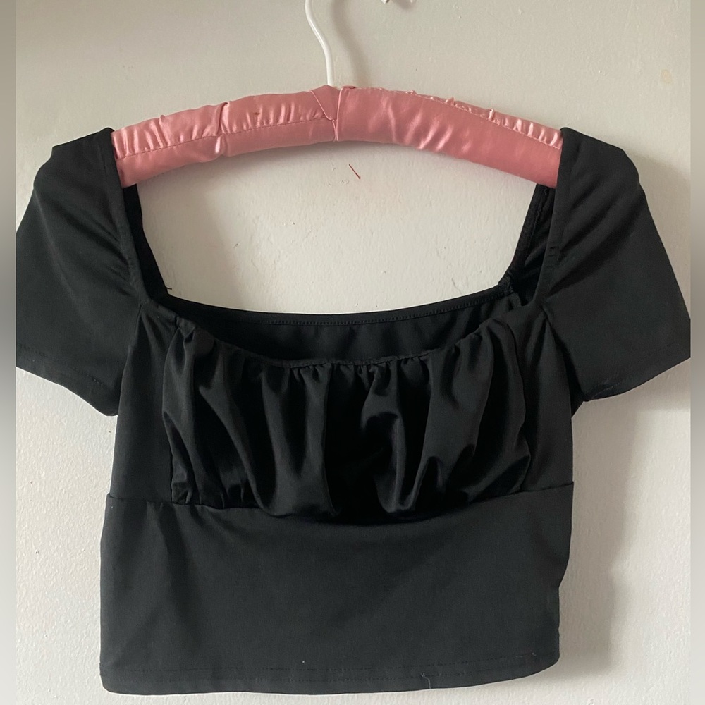 Black SHEIN crop tee size xs for women